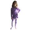 Velor tracksuit with ruffles
