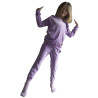 Velor tracksuit with ruffles