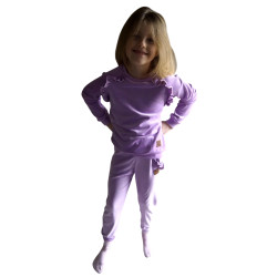 Velor tracksuit with ruffles
