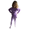 Velor tracksuit with ruffles