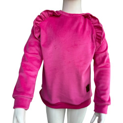 Velor tracksuit with ruffles