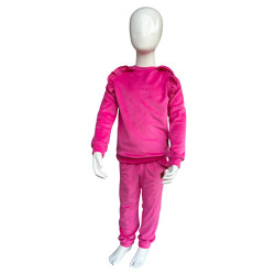 Velor tracksuit with ruffles