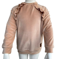 Velor tracksuit with ruffles