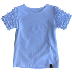 Blouse with small frills