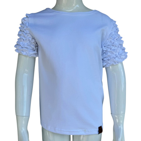Blouse with small frills