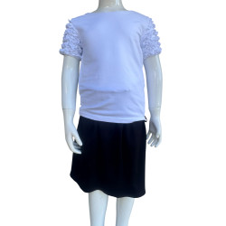 Blouse with small frills