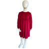 Velour dress with a bow