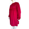 Velour dress with a bow