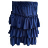 Velour skirt with ruffles