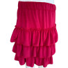 Velour skirt with ruffles