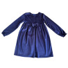 Velour dress with a bow