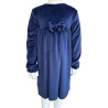 Velour dress with a bow