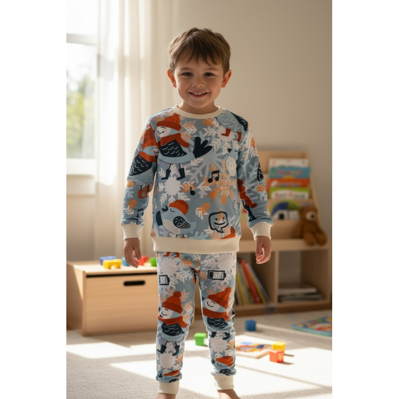 Winter bird pajamas