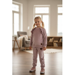 Velor tracksuit with ruffles