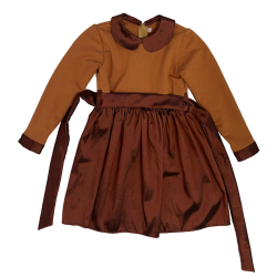 Sweatshirt dress with taffeta