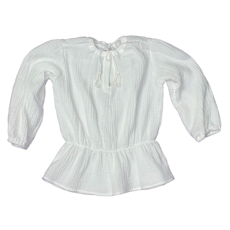 Elastic muslin blouse