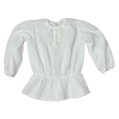 Elastic muslin blouse