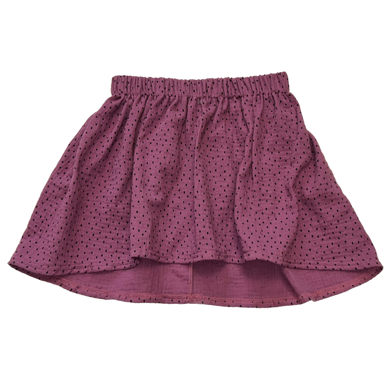 Asymmetric muslin skirt