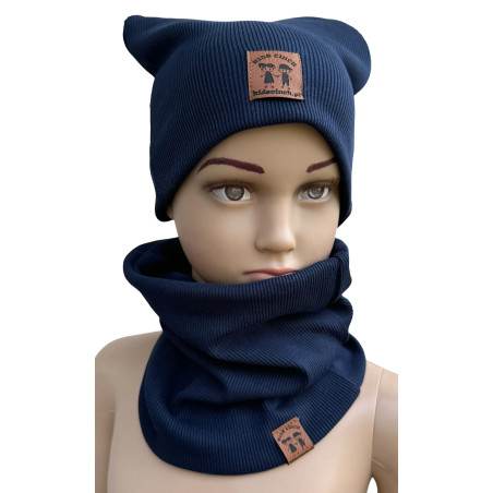 Czapka prosta z kominem